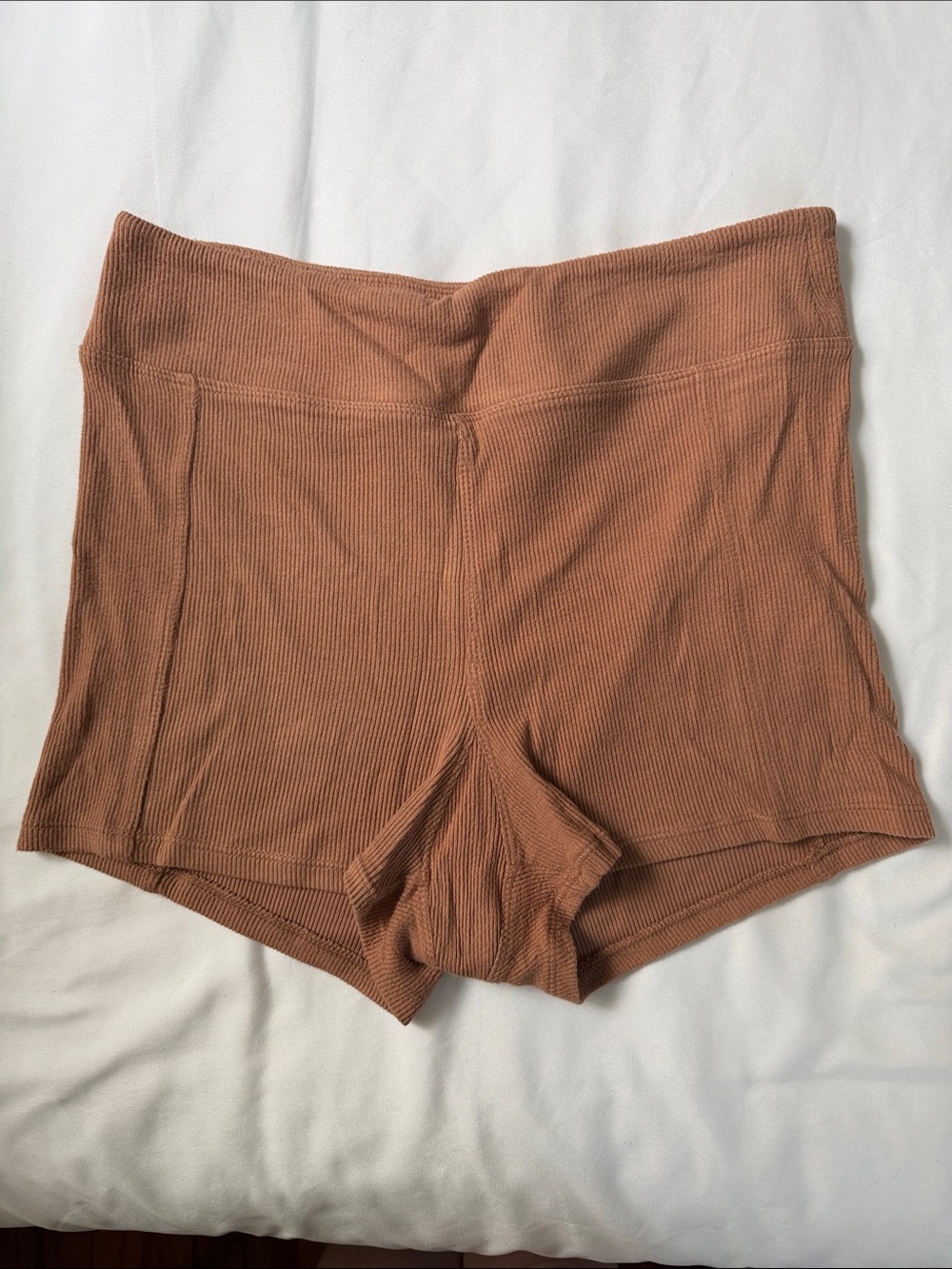Free People Ribbed High-Waist Lounge Shorts
